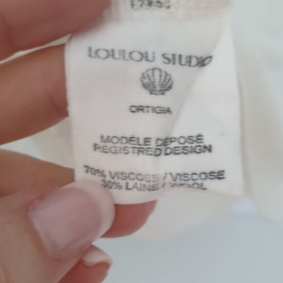 LouLou Studio Ribbed Long Sleeve Top S - Picture 7 of 9